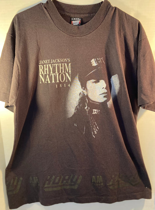 Janet Jackson Rhythm Nation 1814 1580 Kday Promo T-shirt 1989